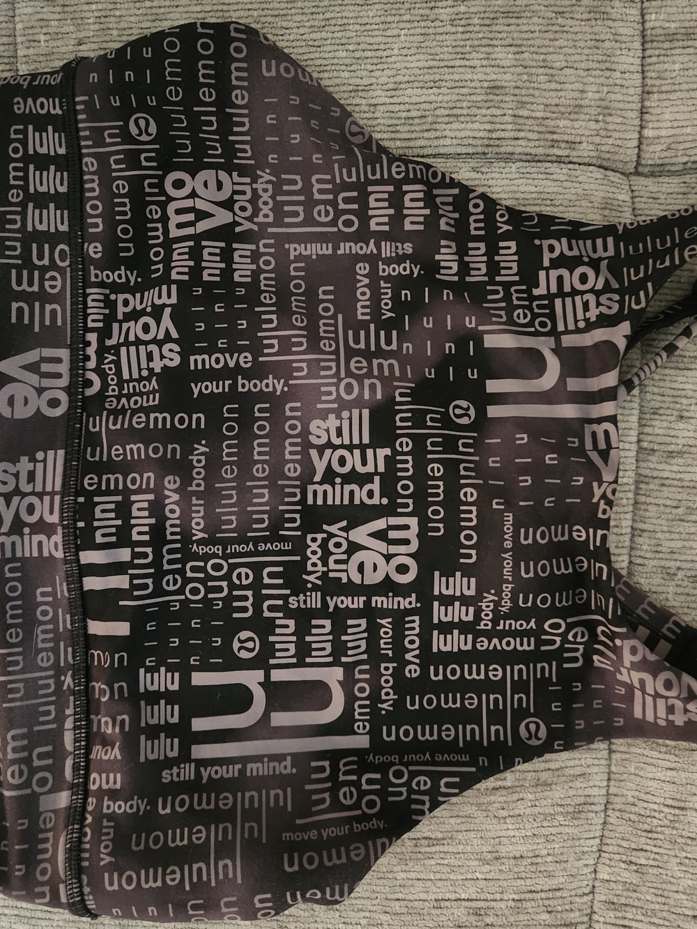 lululemon athletica Black Logo-Print Bra